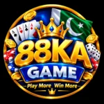 3D 88KA Game logo with golden text, crown and gaming elements