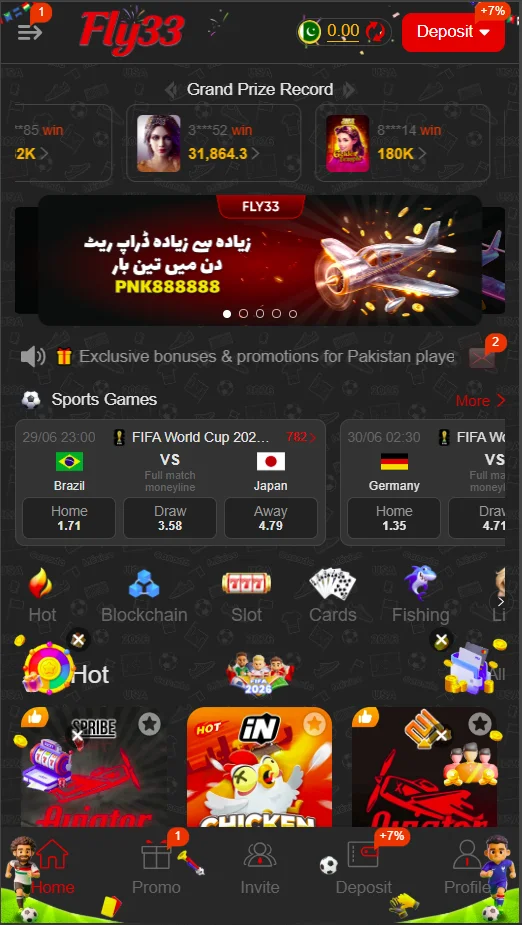 Fly33 Game App