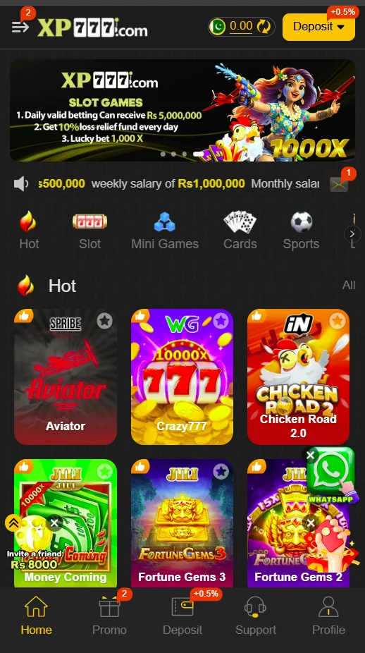 XP777 Game App