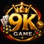 9K Game screen showing VIP club, promotions, lucky spin, and referral features
