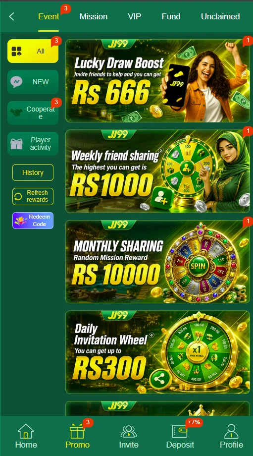 JJ99 Game promotional banner for Android users in Pakistan 2026