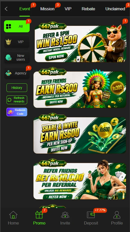 667Pak Game promotion and latest offers for Android users in Pakistan